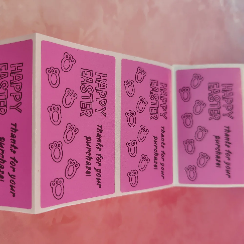 💙100 Happy Easter- Shipping Labels Thermal Packaging Stickers 2.25